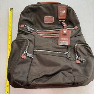 TUMI Alpha Bravo Knox Ballistic Nylon Backpack Green Distressed